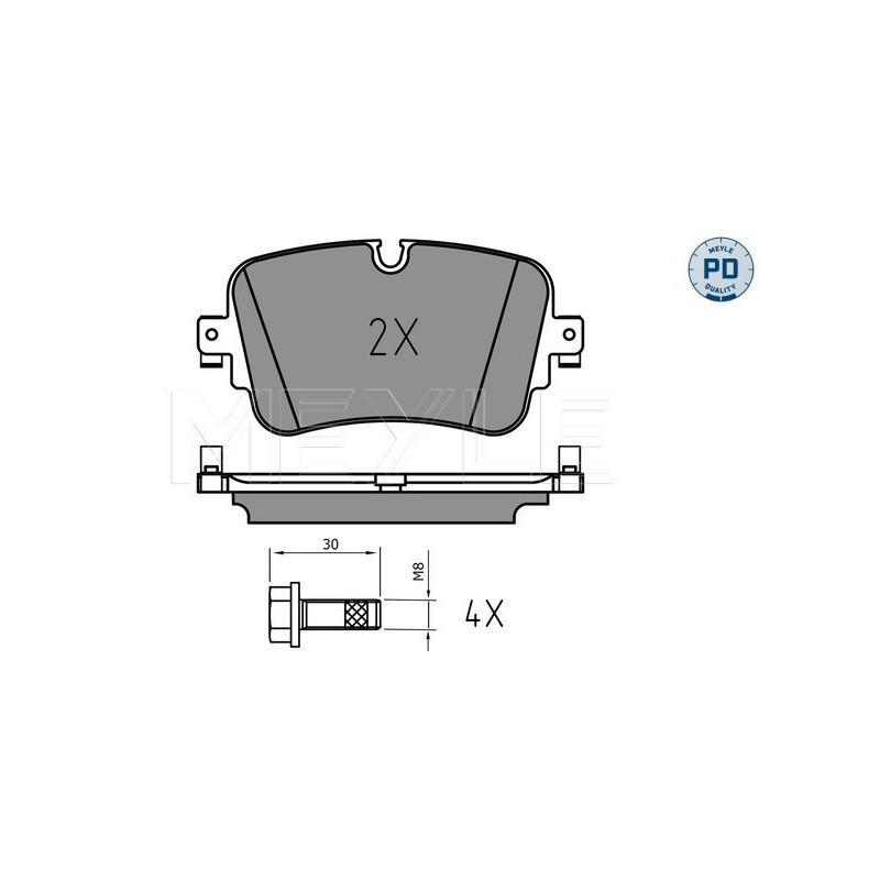 MEYLE 025 223 0717/PD Pastiglie freno posteriore per Q7 Q8 A8 A6 A7 Touareg e-Tron