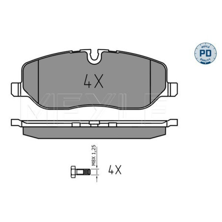 MEYLE 025 241 9118/PD Pastiglie freno anteriore per Land Rover Discovery