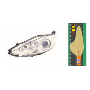 Faro Fanale Anteriore Sinistra Ford Fiesta VI (2008-2013) DEPO 431-1188LMLD-EM