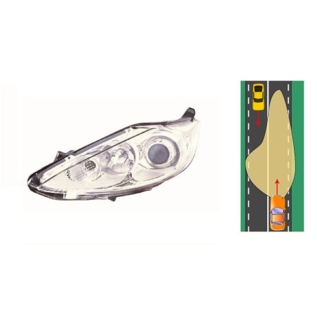 Feu Phare avant Gauche Ford Fiesta VI (2008-2013) DEPO 431-1188LMLD-EM