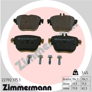 ZIMMERMANN 22792.175.1 Plaquettes de frein Arrière pour