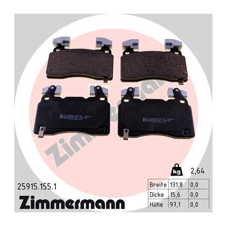 ZIMMERMANN 25915.155.1 Bremsbeläge Vorne für