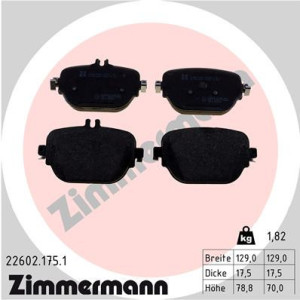 ZIMMERMANN 22602.175.1 Brzdové platničky Zadné pre