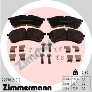 ZIMMERMANN 22178.210.2 Pastillas de freno Delantero para