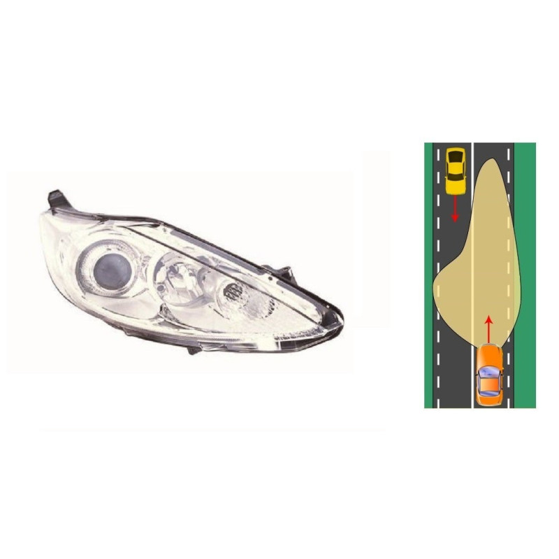 Hauptscheinwerfer Rechts Ford Fiesta VI (2008-2013) DEPO 431-1188RMLD-EM