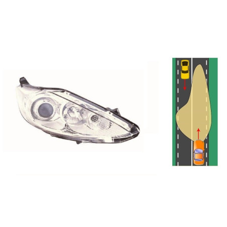 Faro Fanale Anteriore Destra Ford Fiesta VI (2008-2013) DEPO 431-1188RMLD-EM