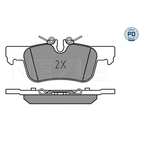 MEYLE 025 253 3116/PD Brake Pads Set Rear for 2 Countryman Clubman X1 X2 1 i3 Hatchback Convertible