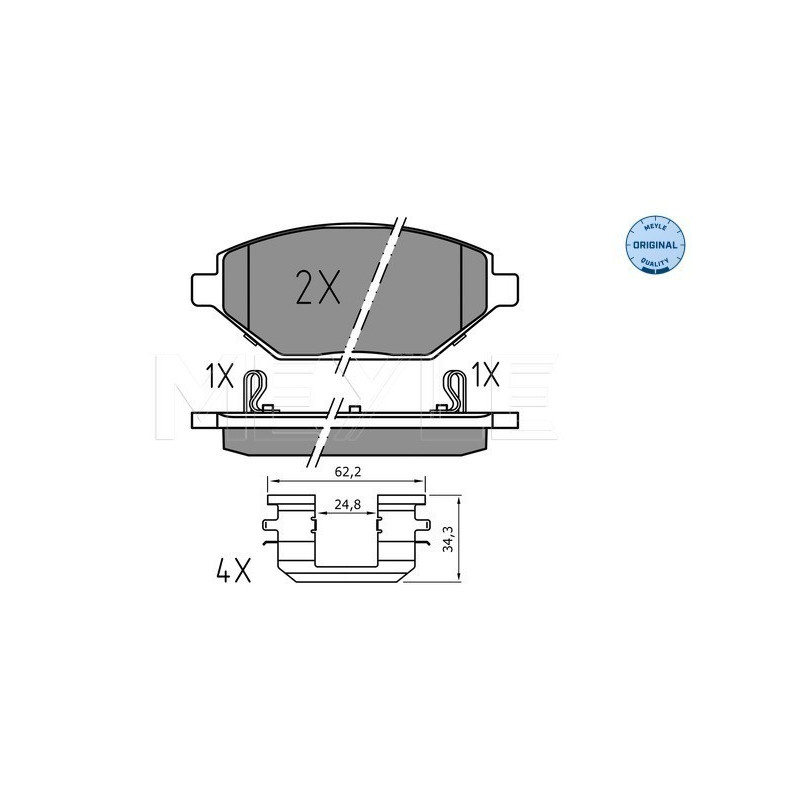 MEYLE 025 225 2218 Klocki hamulcowe przód dla Opel Karl