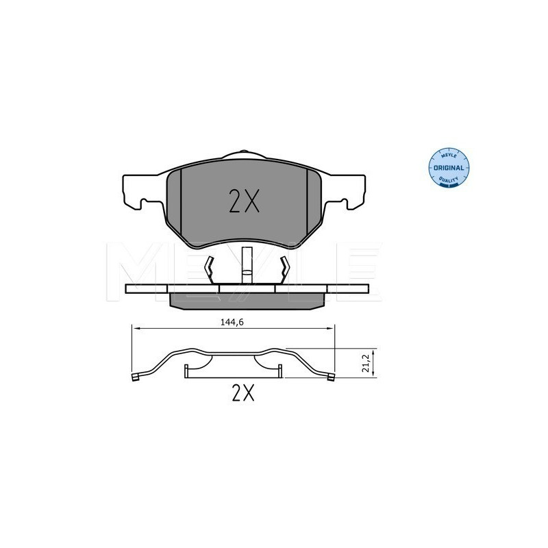 MEYLE 025 238 0718 Plaquettes de frein avant pour Voyager Caravan