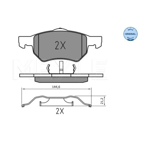 MEYLE 025 238 0718 Bremsbeläge Vorne für Voyager Caravan