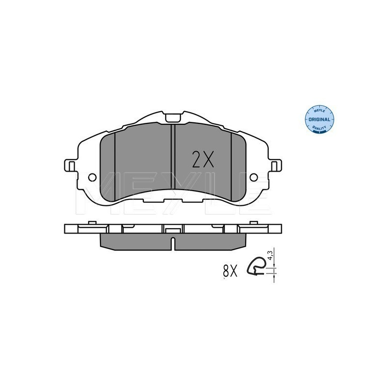 MEYLE 025 258 9518 Brzdové destičky přední pro Peugeot 308