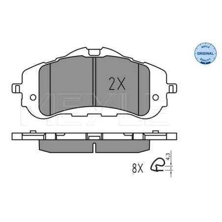 MEYLE 025 258 9518 Bremsbeläge Vorne für Peugeot 308