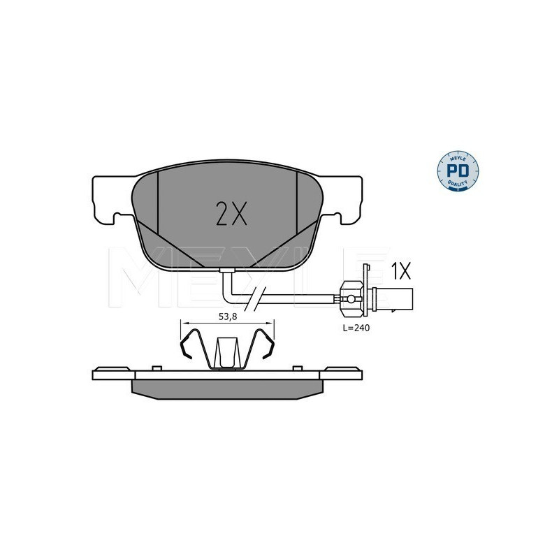 MEYLE 025 223 8317/PD Pastillas de freno delantero para Audi A5 A4