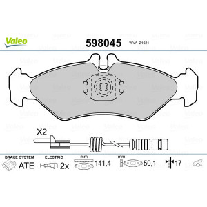 VALEO 598045 Pastillas de freno Trasero para