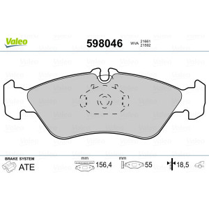 VALEO 598046 Plaquettes de frein Arrière pour