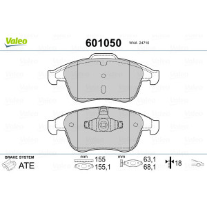 VALEO 601050 Pastiglie freno Anteriore per