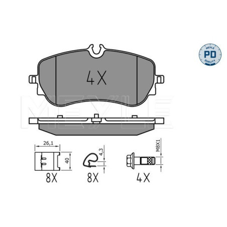 MEYLE 025 228 0219/PD Brzdové platničky zadné pre Crafter TGE Amarok