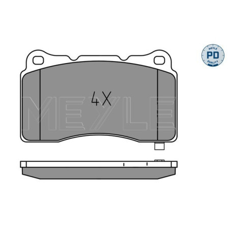 MEYLE 025 233 2516/PD Pastillas de freno delantero para Mustang ATS Roadster Civic CTS Genesis