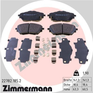 ZIMMERMANN 22782.185.2 Brzdové platničky Predné pre