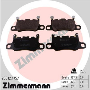 ZIMMERMANN 25512.175.1 Pastillas de freno Trasero para
