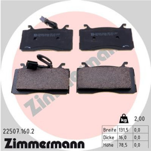 ZIMMERMANN 22507.160.2 Pastillas de freno Delantero para
