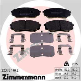 ZIMMERMANN 22378.170.2 Brake Pads