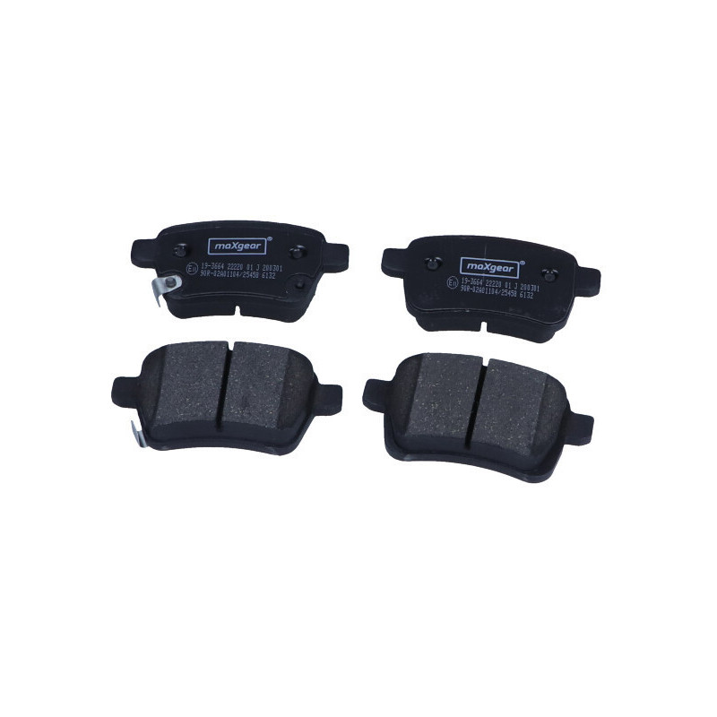 MAXGEAR 19-3664 Klocki hamulcowe tył dla Corsa Adam Tipo 500L Corsavan