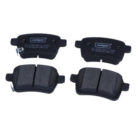 MAXGEAR 19-3664 Bremsbeläge Hinten für Corsa Adam Tipo 500L Corsavan