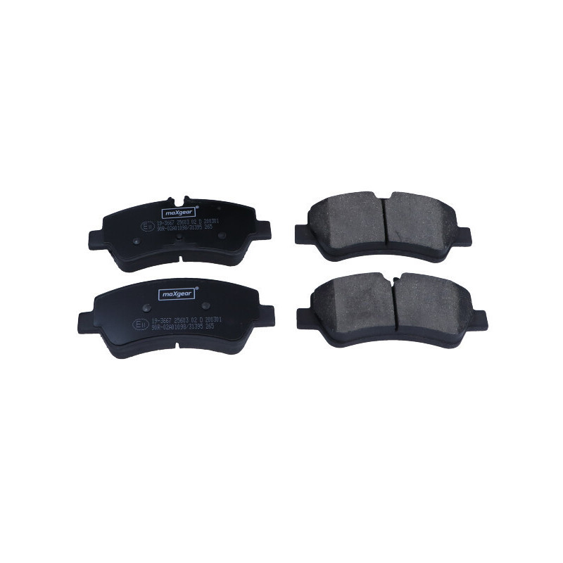 MAXGEAR 19-3667 Brzdové destičky zadní pro Ford Transit