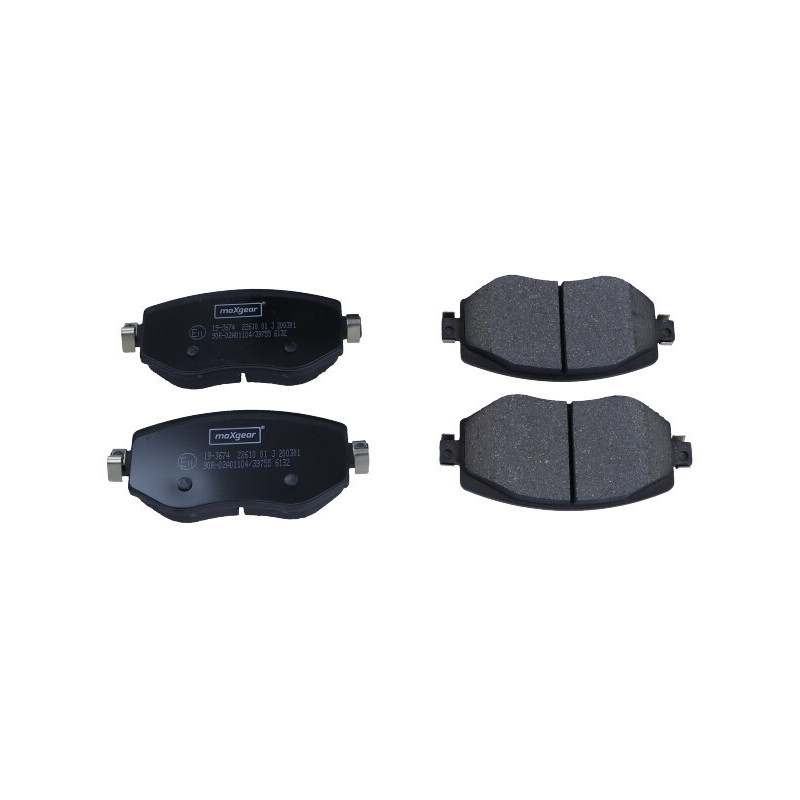 MAXGEAR 19-3674 Brake Pads Set Front for Renault Megane