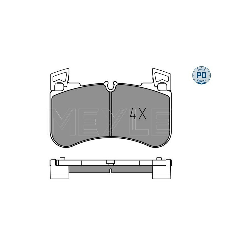 MEYLE 025 205 8117/PD Brzdové platničky predné pre Land Rover Defender Discovery