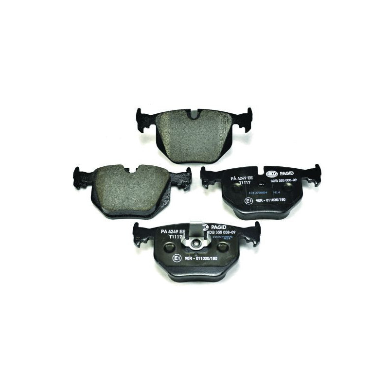 HELLA 8DB 355 008-091 Brzdové platničky Zadné pre