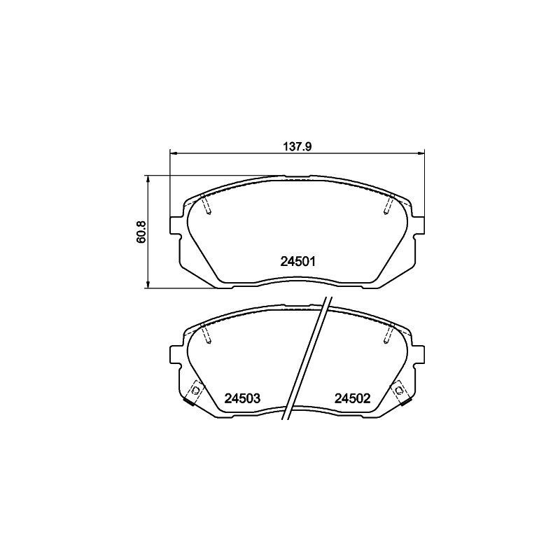 HELLA 8DB 355 012-961 Brake Pads Set Front for