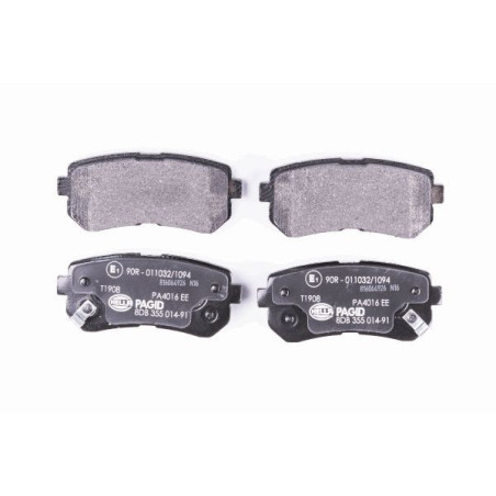 HELLA 8DB 355 014-911 Pastiglie freno Posteriore per