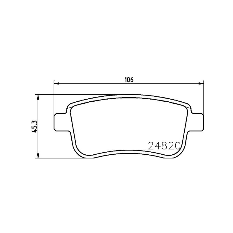 HELLA 8DB 355 025-421 Brzdové platničky Zadné pre