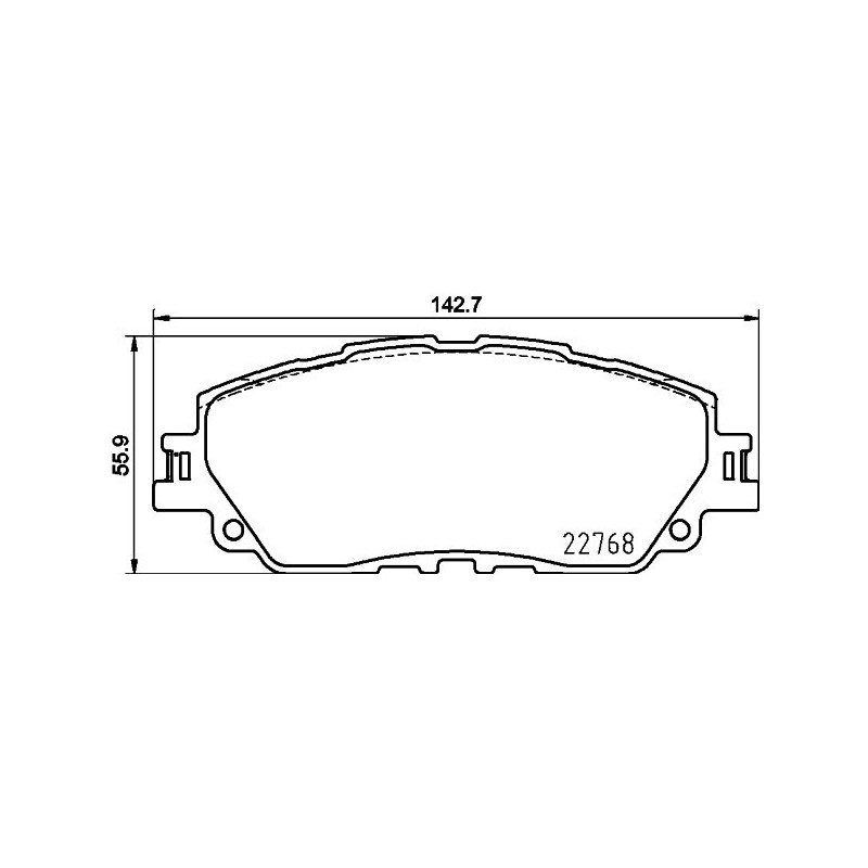 HELLA 8DB 355 036-511 Bremsbeläge Vorne für