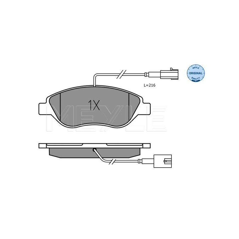 MEYLE 025 237 1119 Brake Pads Set Front for Delta Bravo MiTo