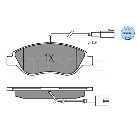 MEYLE 025 237 1119 Brake Pads Set Front for Delta Bravo MiTo