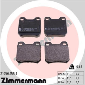 ZIMMERMANN 21050.155.1 Pastillas de freno Trasero para