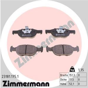 ZIMMERMANN 23181.175.1 Pastillas de freno Delantero para