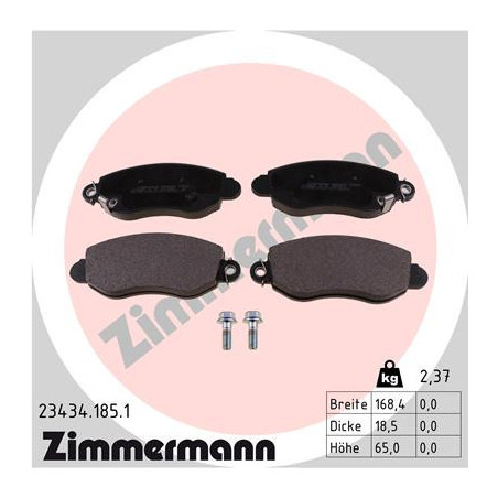 ZIMMERMANN 23434.185.1 Pastillas de freno Delantero para