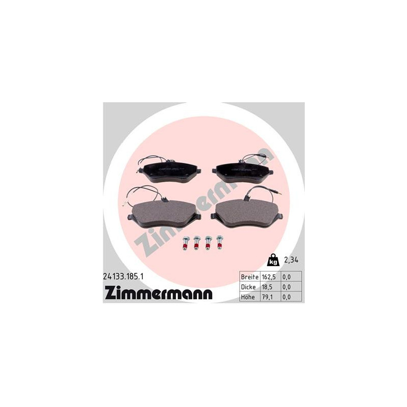 ZIMMERMANN 24133.185.1 Bremsbeläge