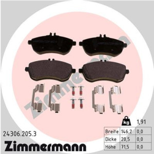 ZIMMERMANN 24306.205.3 Pastiglie freno