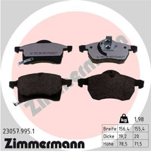 ZIMMERMANN 23057.995.1 Pastiglie freno Anteriore per