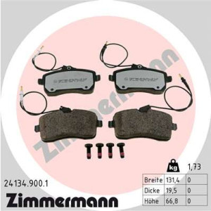 ZIMMERMANN 24134.900.1 Brzdové platničky Predné pre