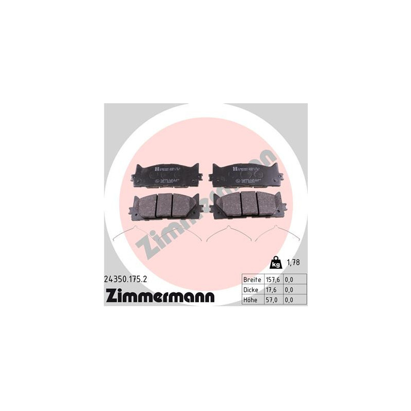 ZIMMERMANN 24350.175.2 Brake Pads Set