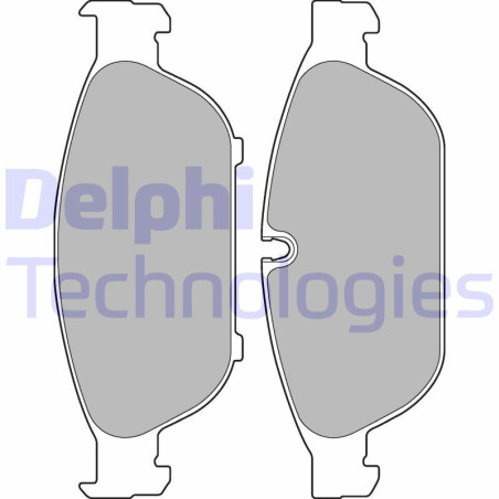 DELPHI LP2301 Brzdové platničky Predné pre