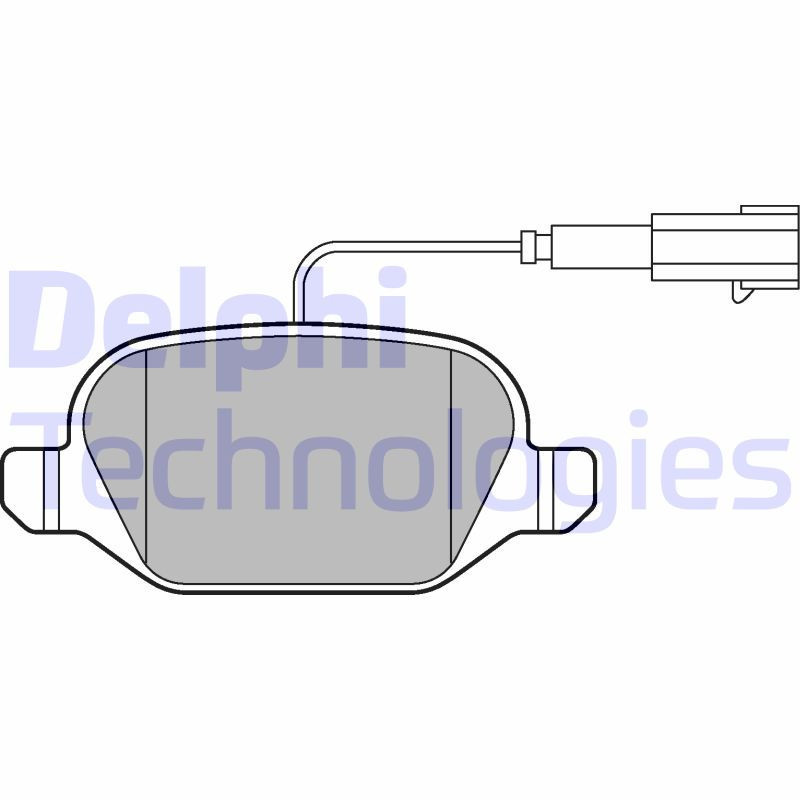 DELPHI LP2302 Klocki hamulcowe Tył dla