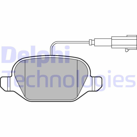 DELPHI LP2302 Klocki hamulcowe Tył dla