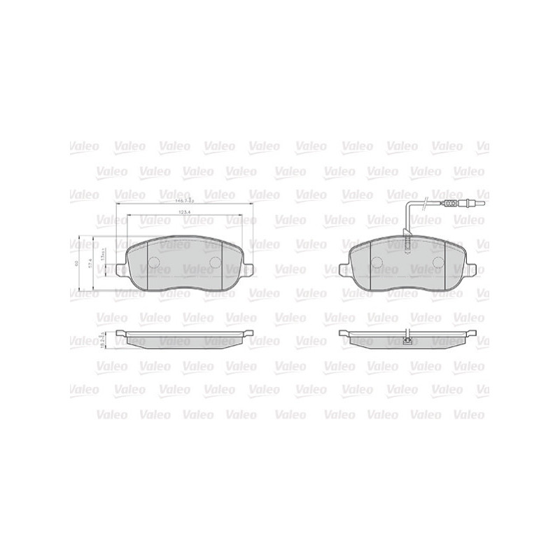 VALEO 872261 Brake Pads Set Front for